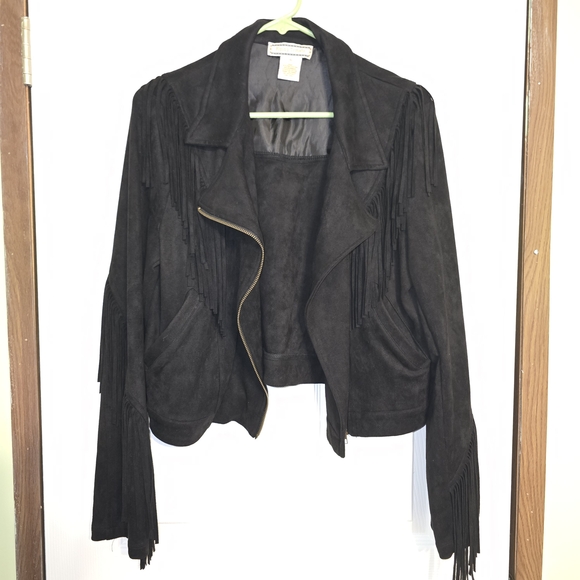 Flying Tomato Black Fringe Leather Jacket - Picture 2 of 7